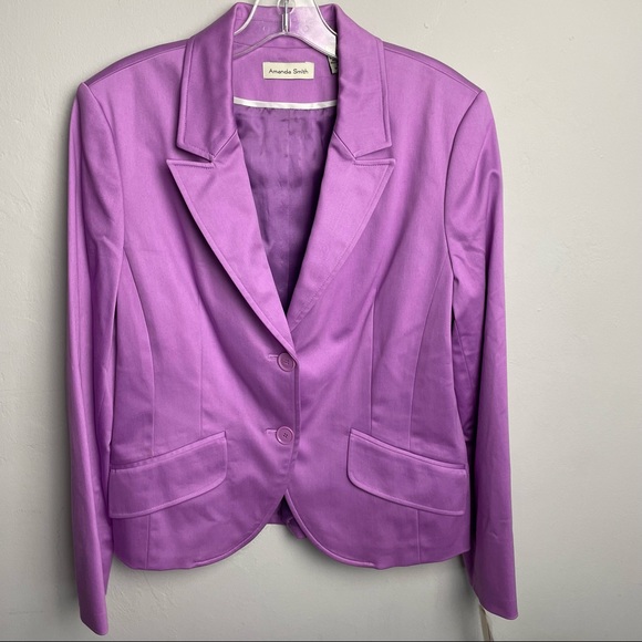 Amanda Smith Stretch Purple Skirt Set Size 12 NWT - Picture 7 of 16